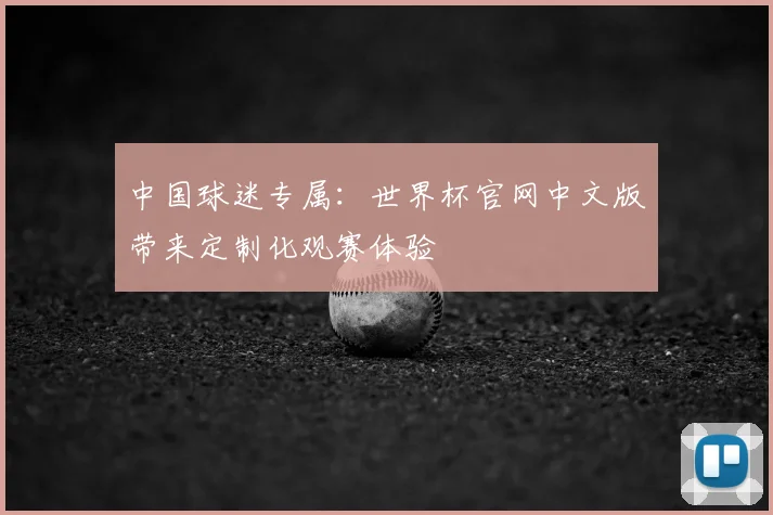 中国球迷专属:世界杯官网中文版带来定制化观赛体验